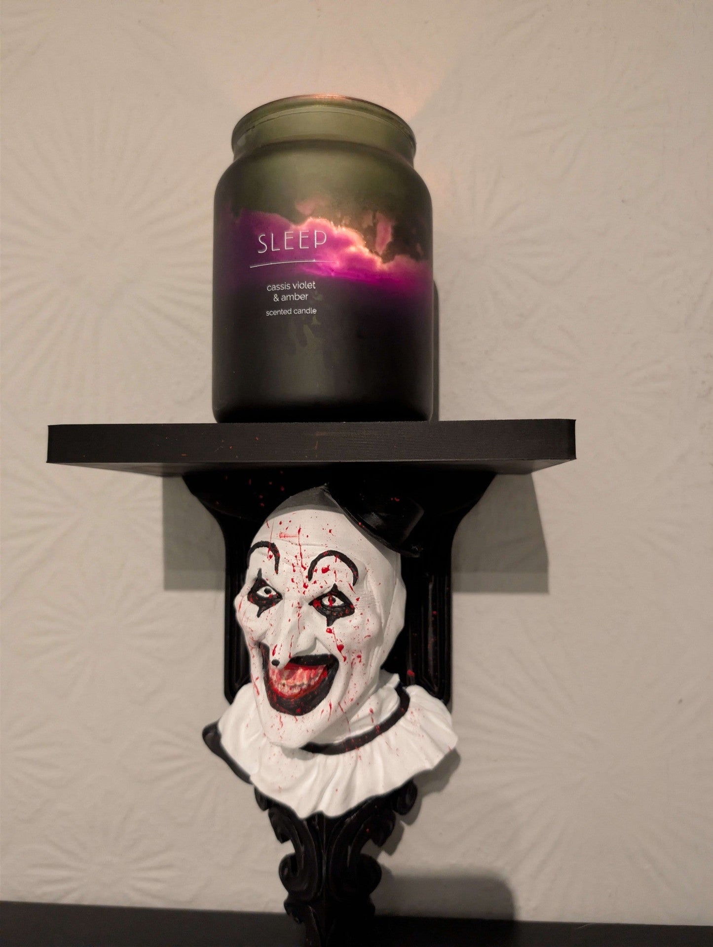 Art the Clown Terrifier Wall Shelf Mount Display - Unique Horror Decor Gift