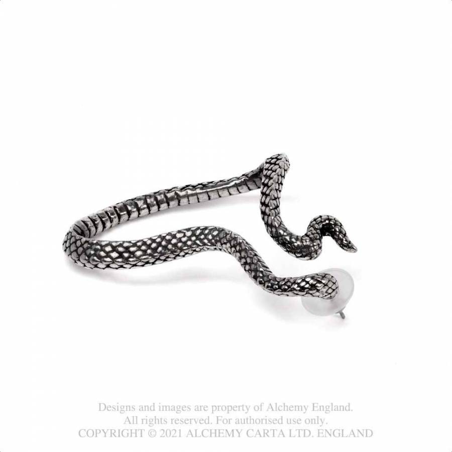 Alchemy Gothic Serpentine Single Ear Wrap Earring (E448)