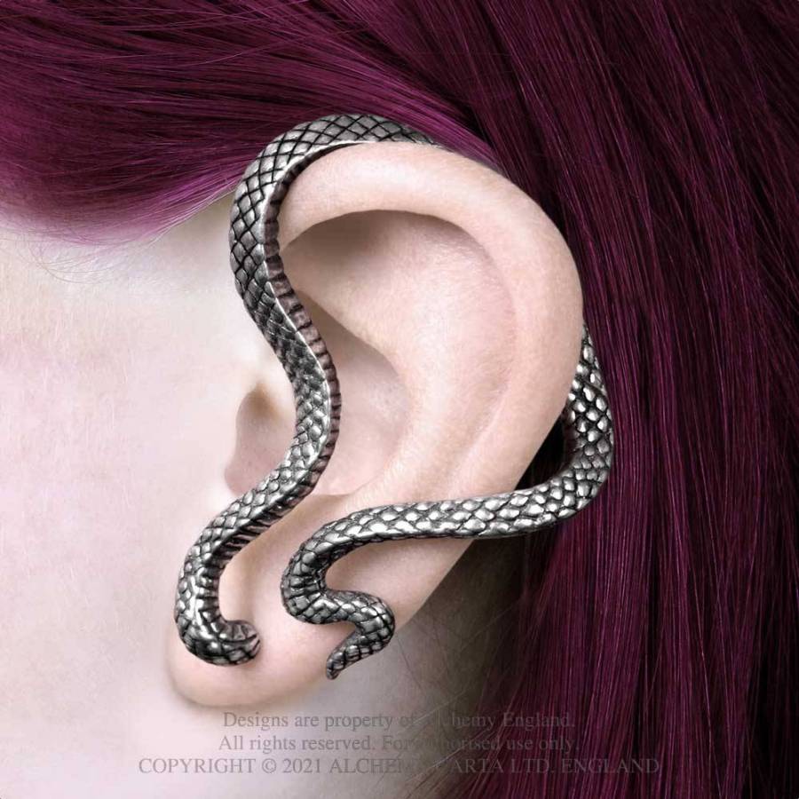 Alchemy Gothic Serpentine Single Ear Wrap Earring (E448)
