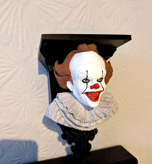 Pennywise IT Wall Shelf Mount Display - Unique Horror Decor Gift