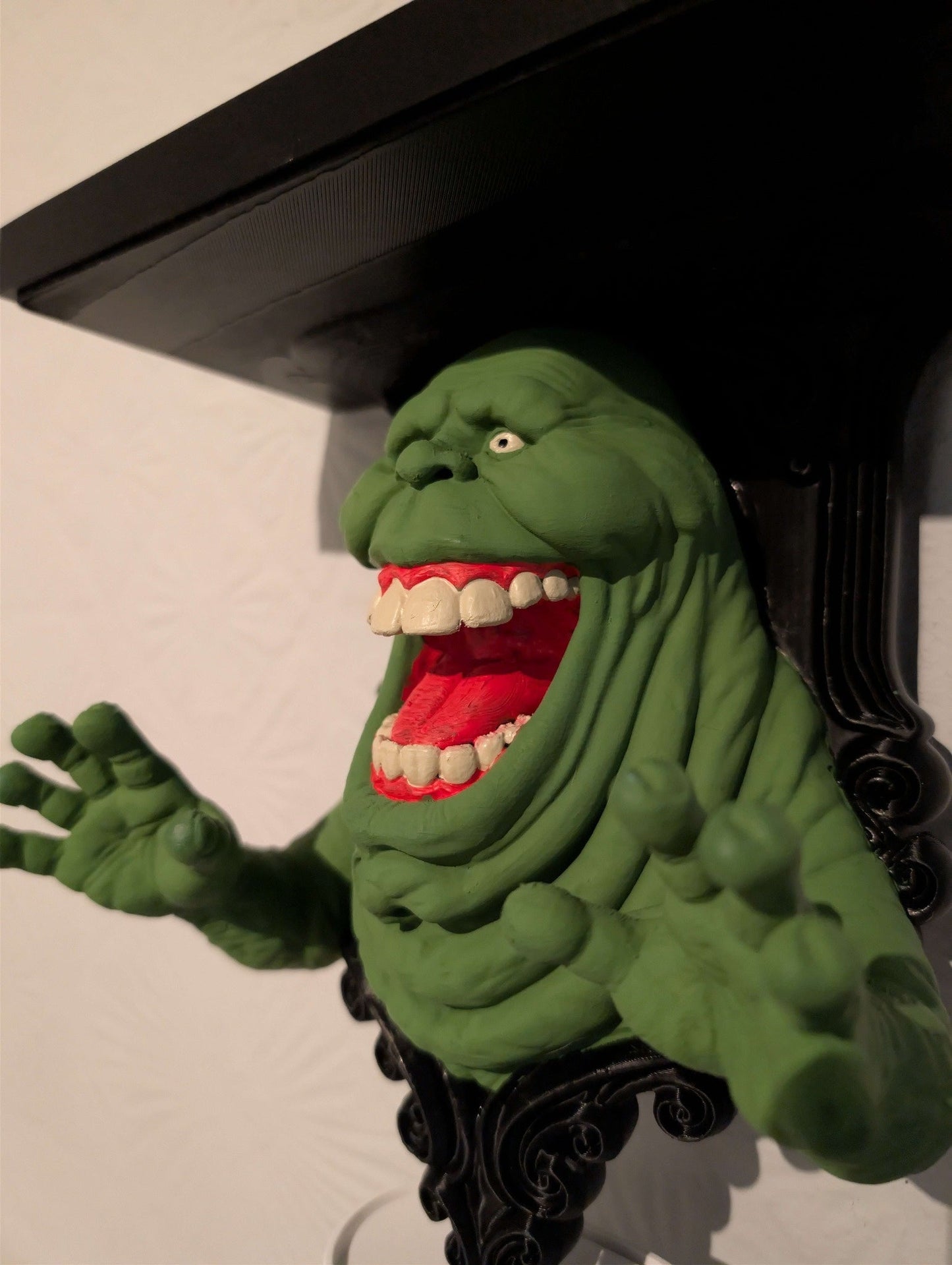Slimer Ghostbusters Wall Shelf Mount Display - Unique Horror Decor Gift