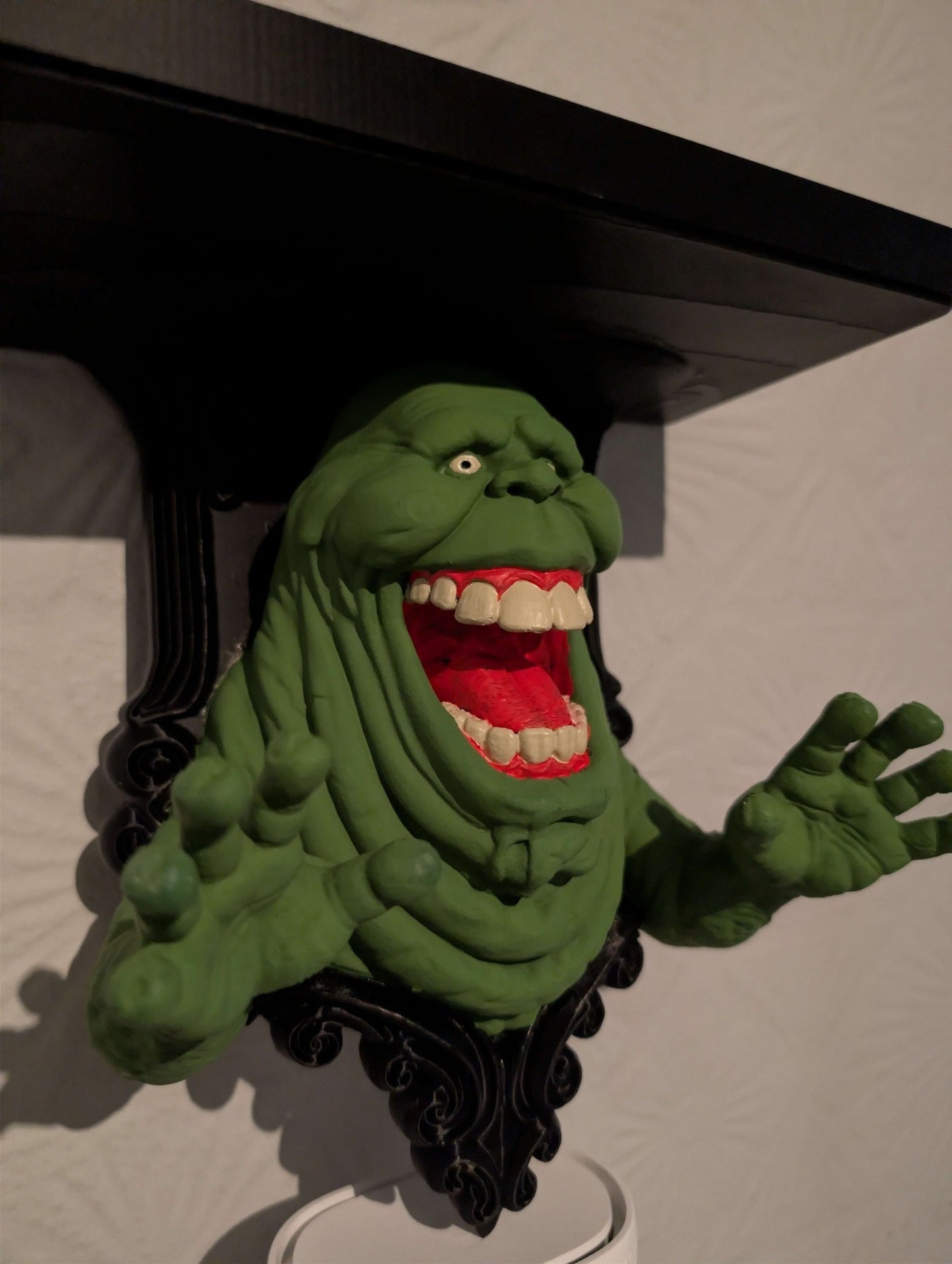 Slimer Ghostbusters Wall Shelf Mount Display - Unique Horror Decor Gift