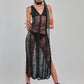 Banned Apparel Gothic Mesh Dress Sheer Distressed Black