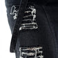 Vixxsin Runa Distressed Denim Maxi Skirt - Black Stonewash