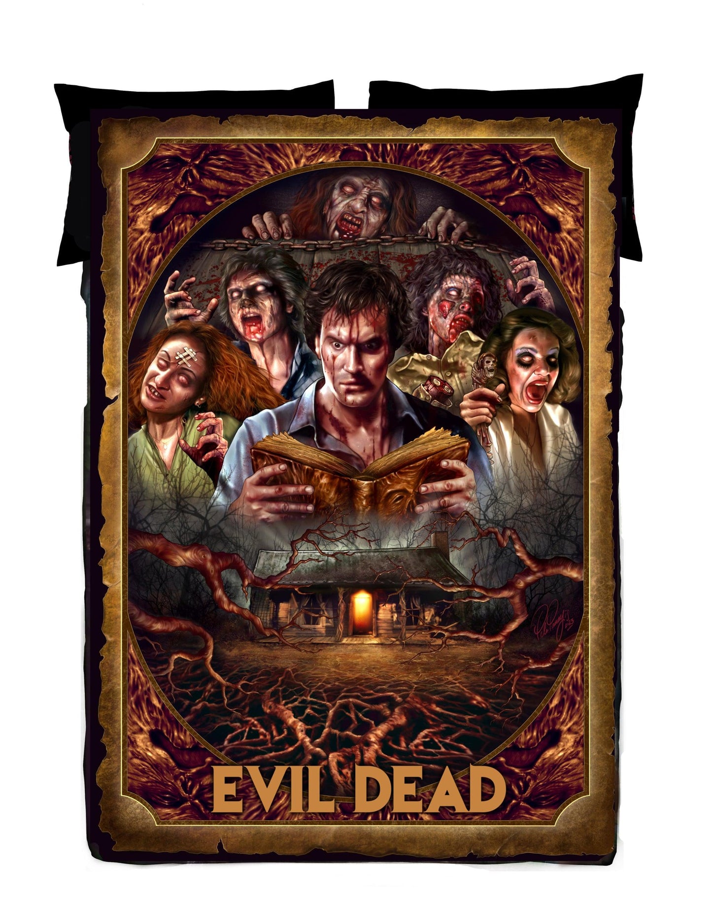 Horror Movie Blanket - Evil Dead Blanket - Luxury Twin / Double Velveteen Fleece Blanket