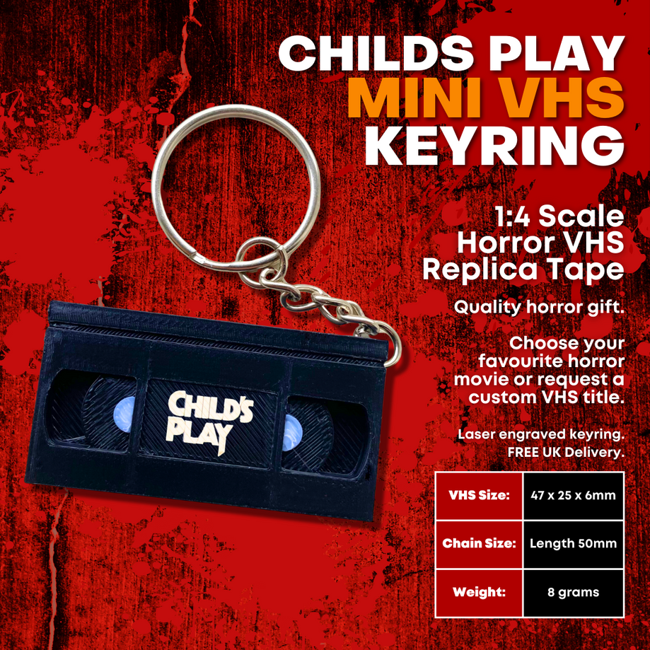 Child's Play Mini Horror VHS Keyring