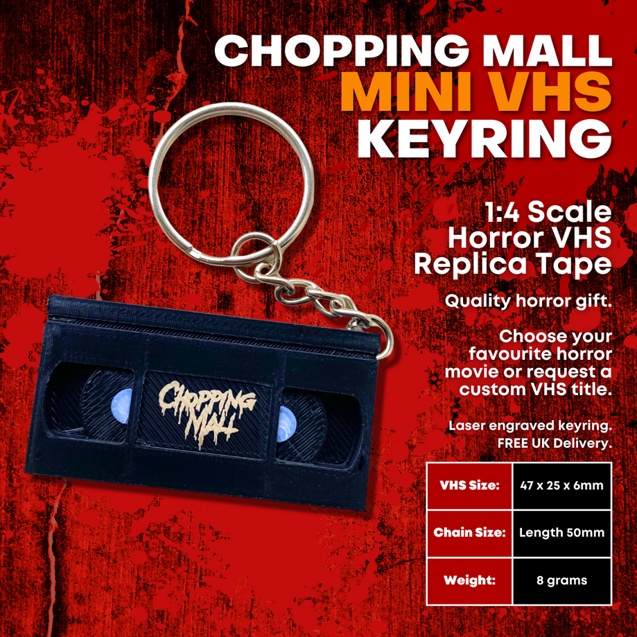 Chopping Mall Mini Horror VHS Keyring