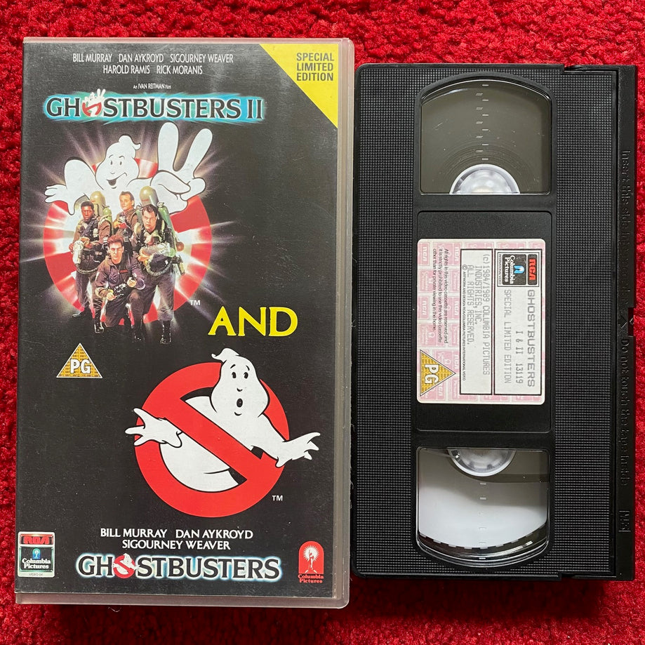 Ghostbusters / Ghostbusters II VHS Video (1984) CVR13119
