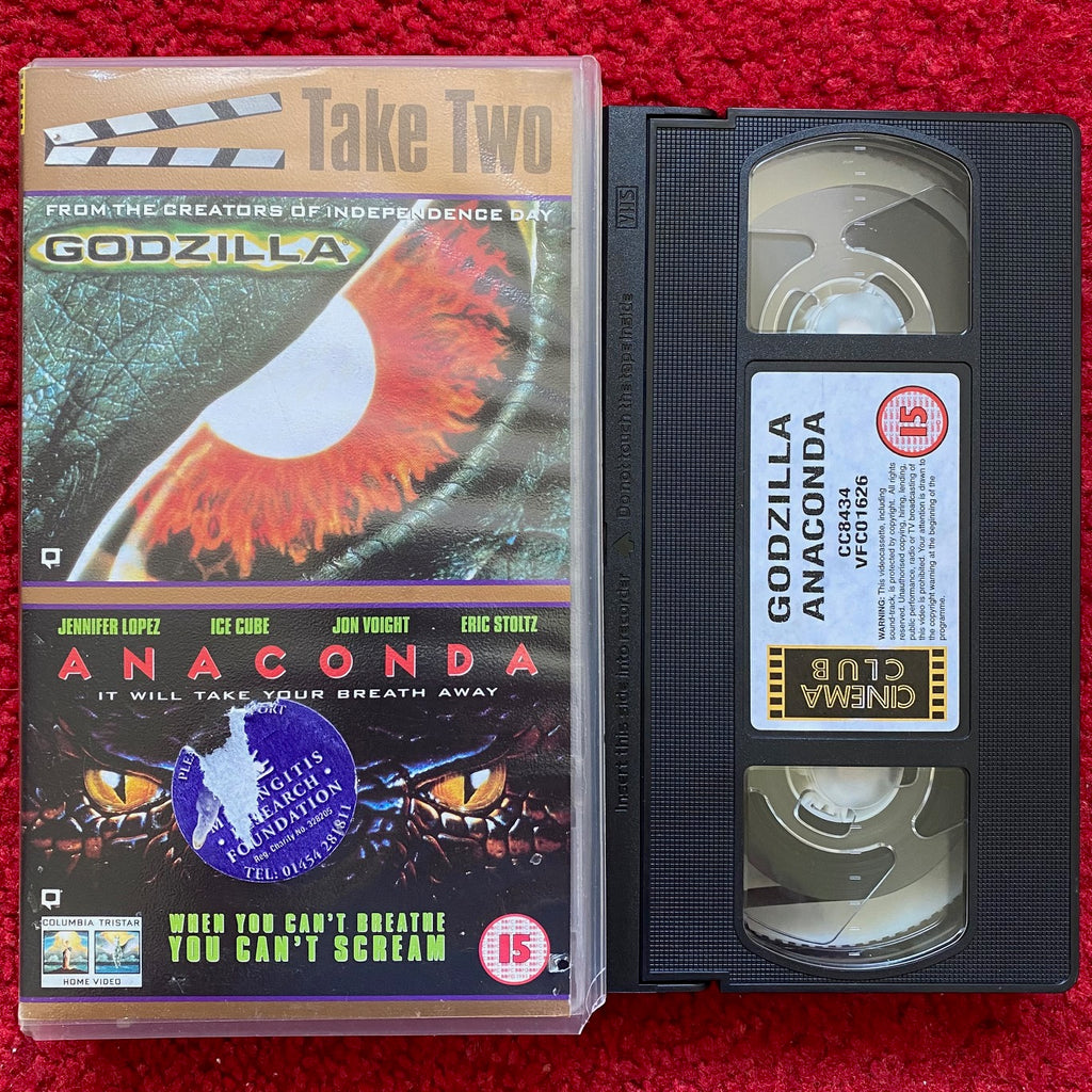 Godzilla / Anaconda Double Feature VHS Video (1998) CC8434