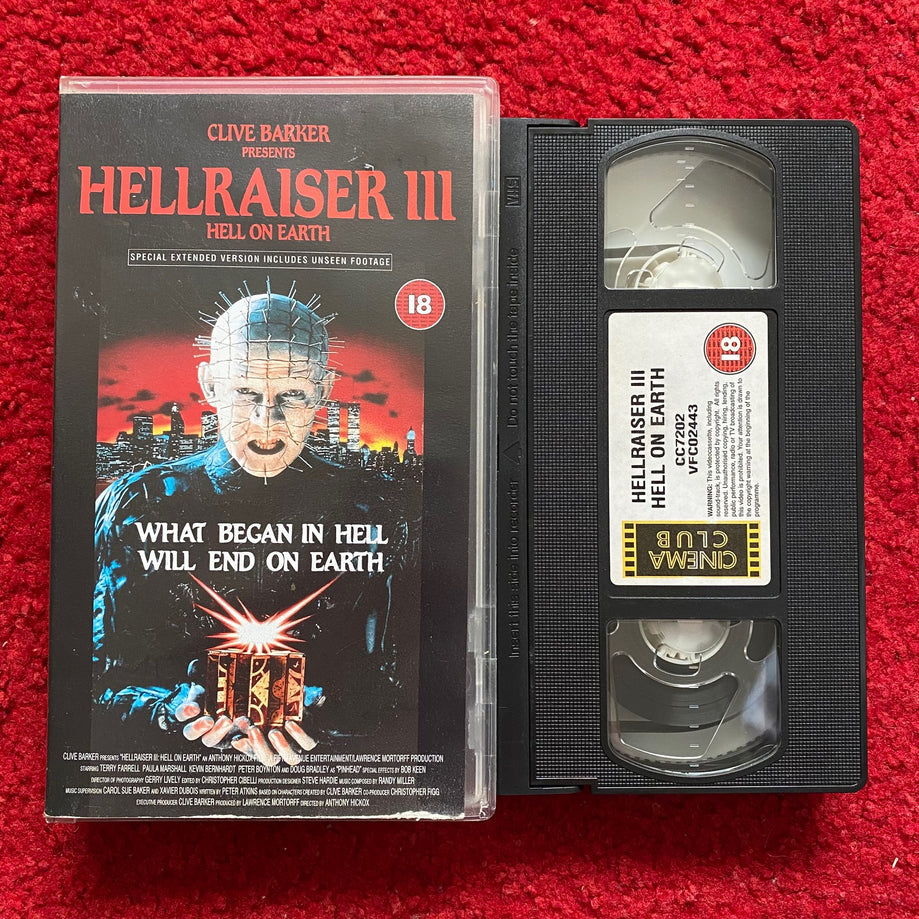Hellraiser III: Hell On Earth VHS Video (1992) CC7202EX
