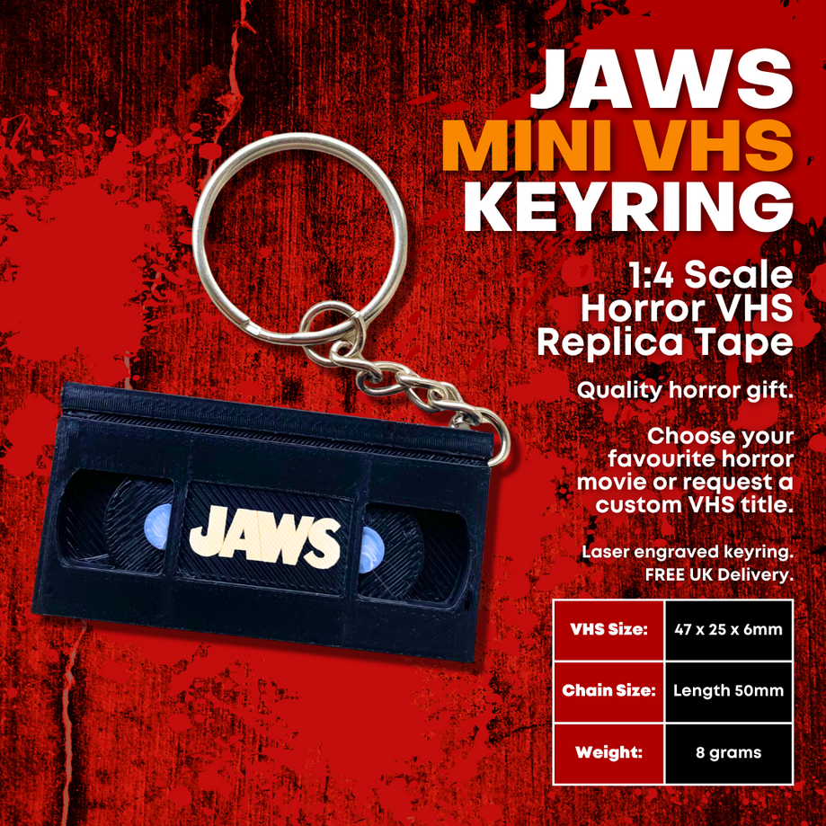 Jaws Mini Horror VHS Keyring