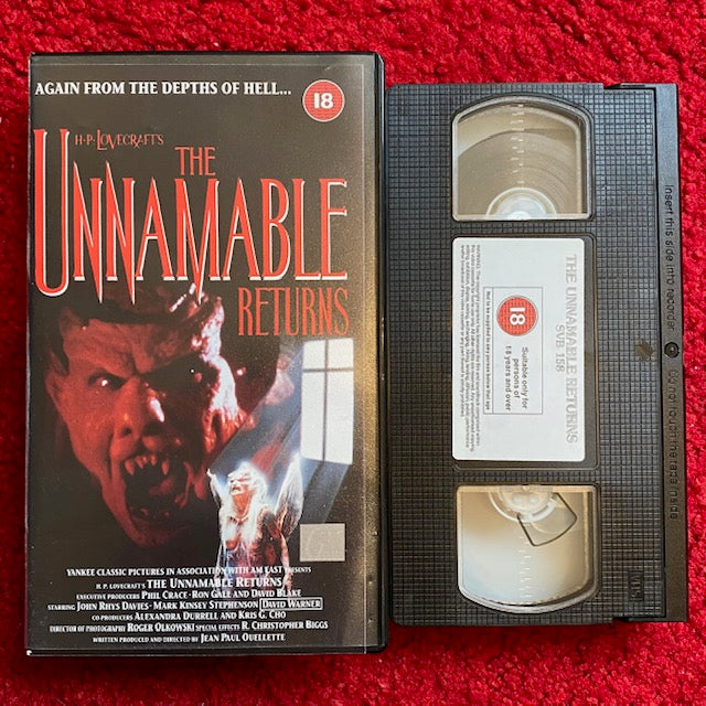 The Unameable Returns VHS Video (1993) NR5016