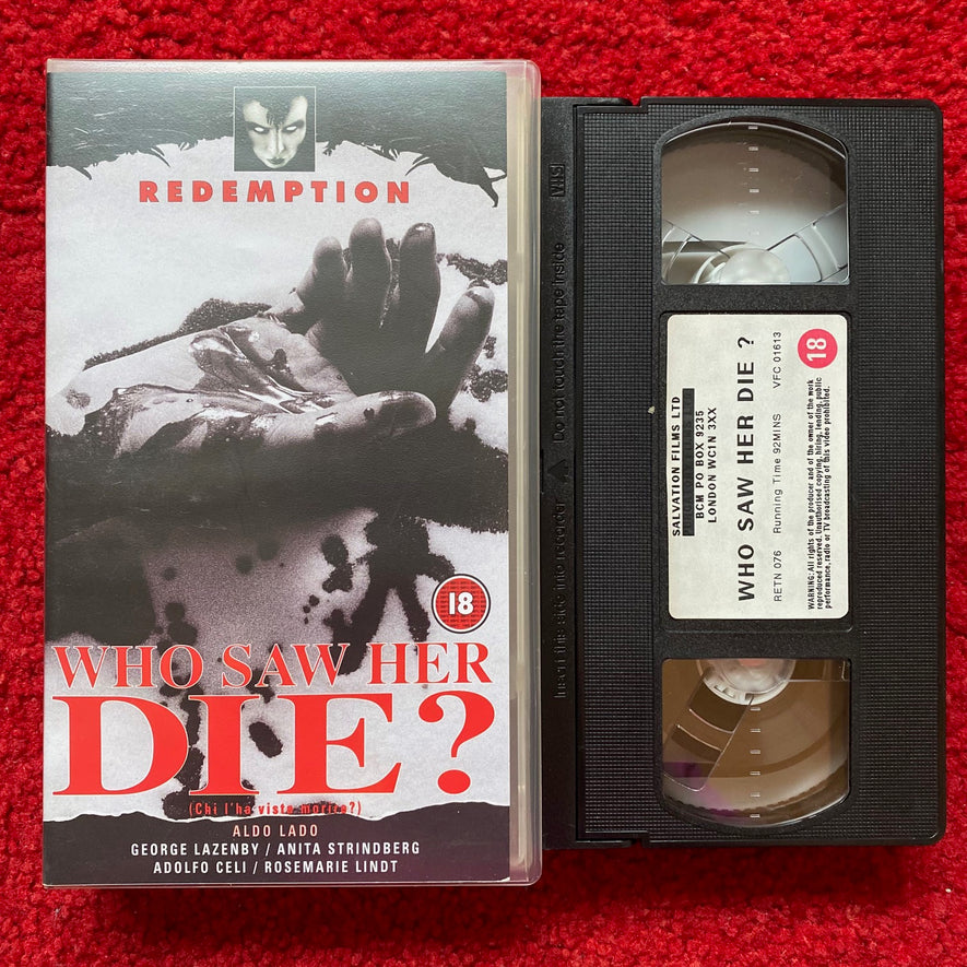 Who Saw Her Die? VHS Video (1972) RETN076